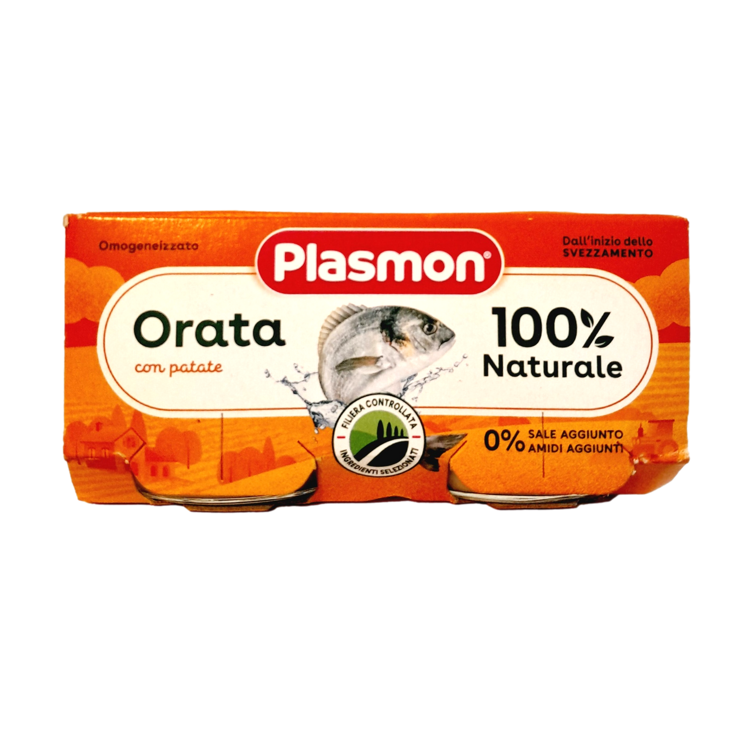 PLASMON BABY FOOD PUREE FISH GR 80 X 2 GILTHEAD BREAM ORATA AND POTATOES X 12