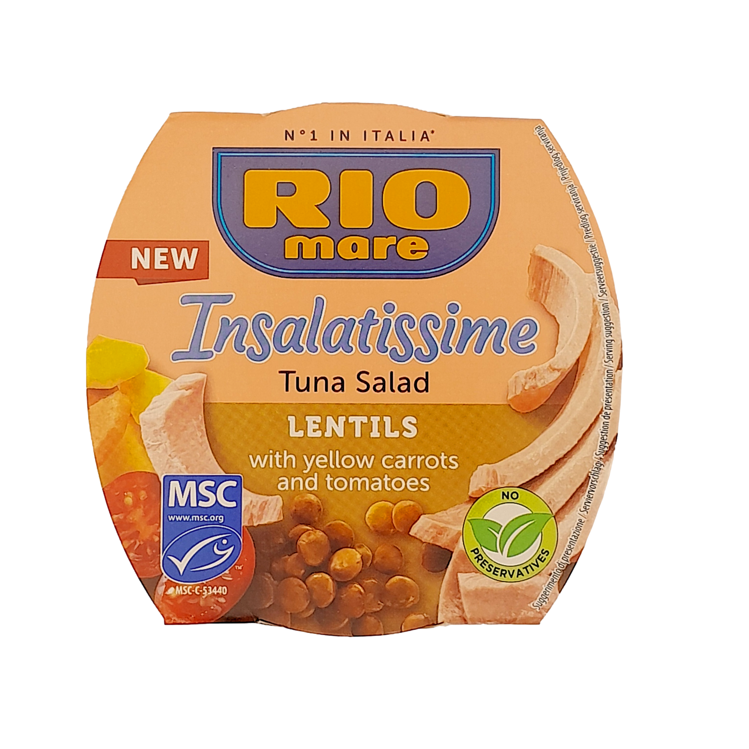 RIO MARE INSALATISSIME GR 160 TUNA AND LENTILS X 36
