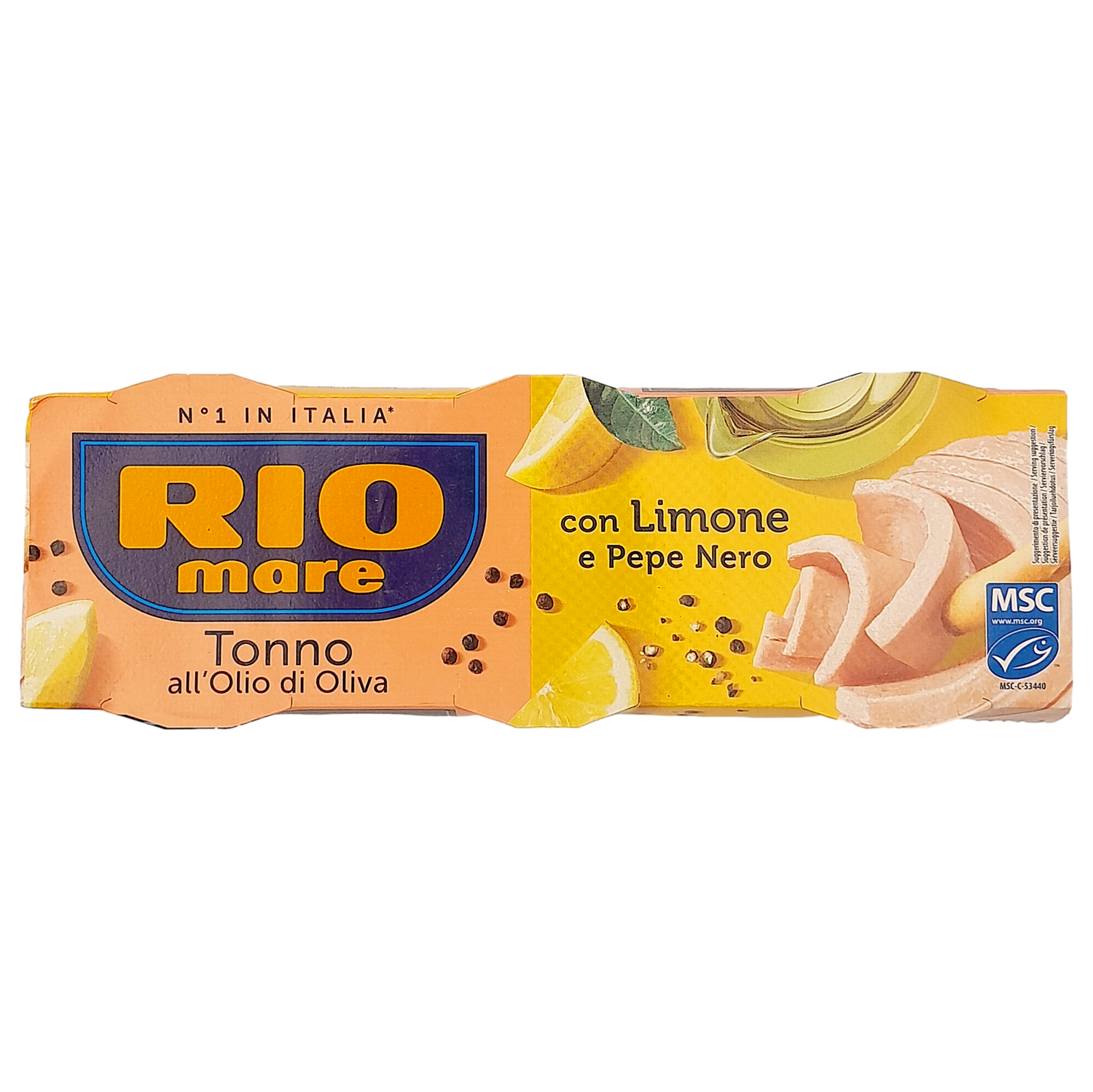 RIO MARE TUNA GR 65 x 3 IN OLIVE OIL IN TIN LEMON AND PEPPER X 32