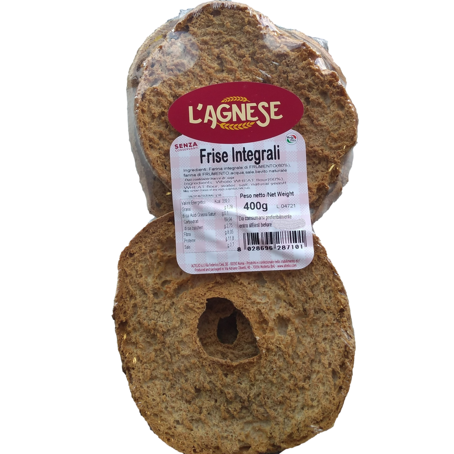 L'AGNESE FRISE GR 400 WHOLE WEATH INTEGRALI X 10