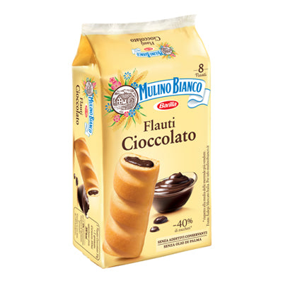 MULINO BIANCO SNACK FLAUTI X 8 CHOCOLATE X 12