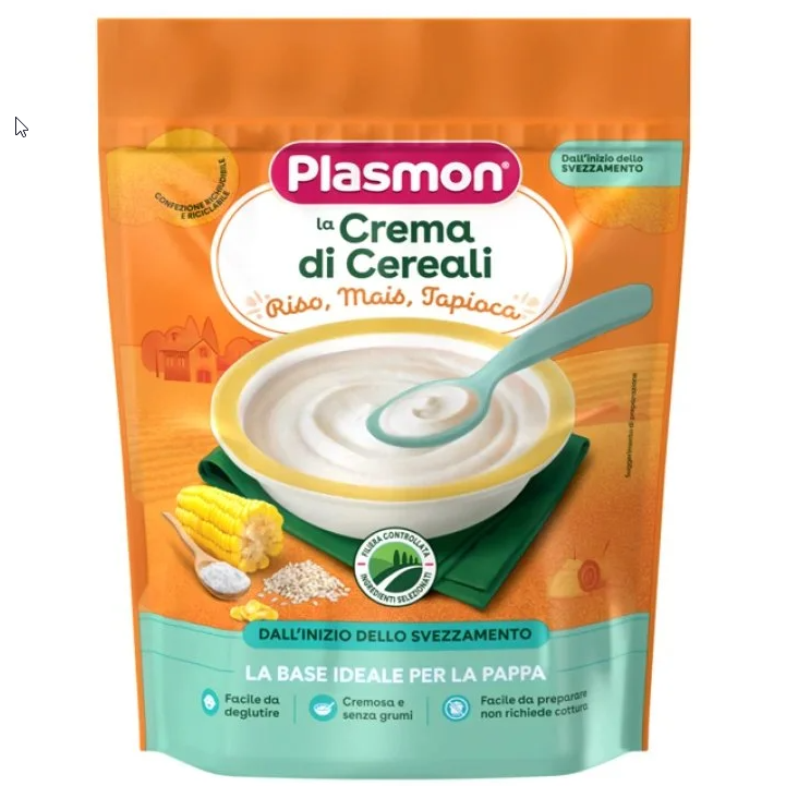 PLASMON BABY FOOD CREAM GR 200 RICE/CORN/TAPIOCA X 6