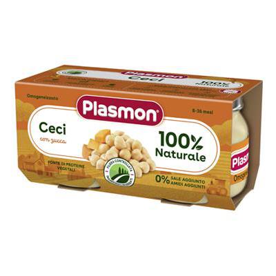 PLASMON BABY FOOD PUREE VEG GR 80 X 2 CHICKPEAS WITH PUMPKINS X 12