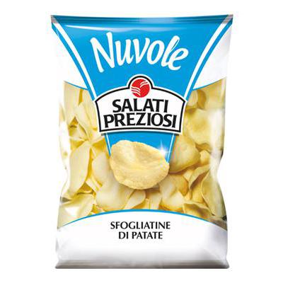 SALATI PREZIOSI POTATO CHIPS CRISPS GR 130 SFOGLIATINE NUVOLE CLOUD X 20