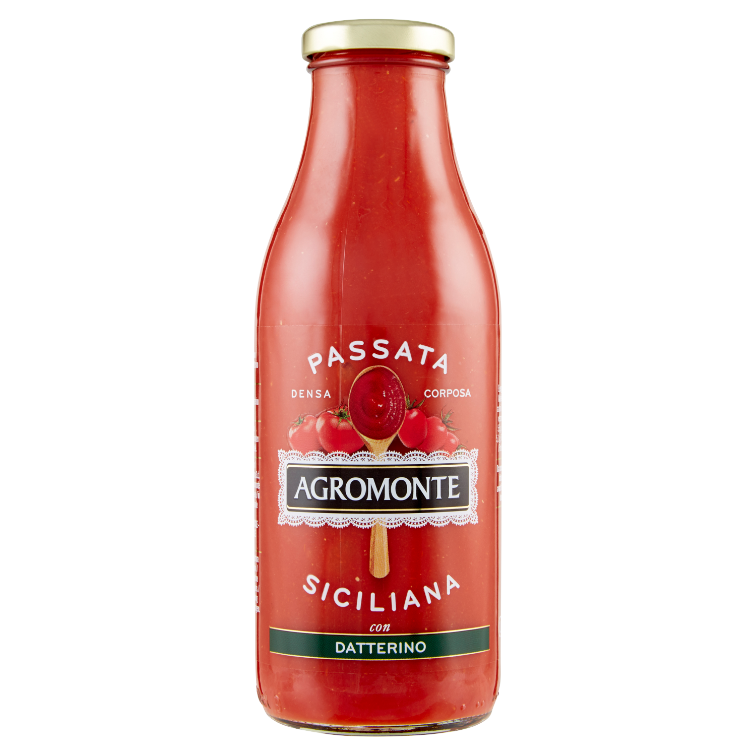 AGROMONTE TOMATO SAUCE GR 520 DATTERINO TOMATOES SALSA PASSATA X 12