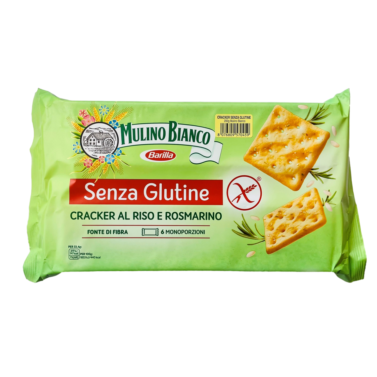 MULINO BIANCO CRACKERS GR.200 GLUTEN FREE X 10