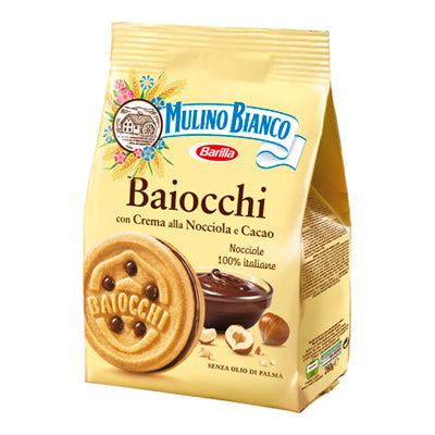 MULINO BIANCO PASTRY FOOD GR 260 BAIOCCHI WITH HAZELNUTS X 10
