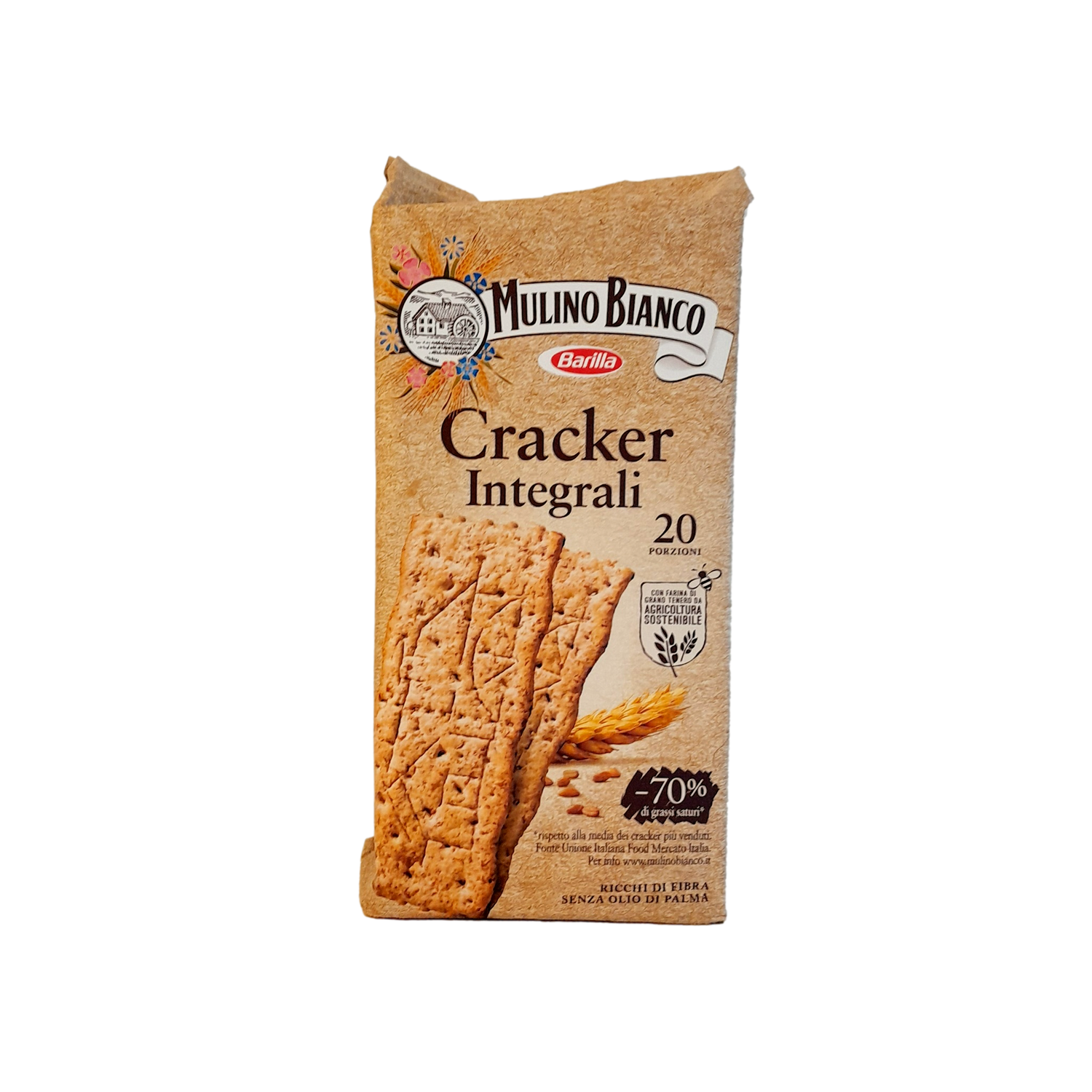 MULINO BIANCO CRACKERS GR.500 WHOLE GRAINS x 9