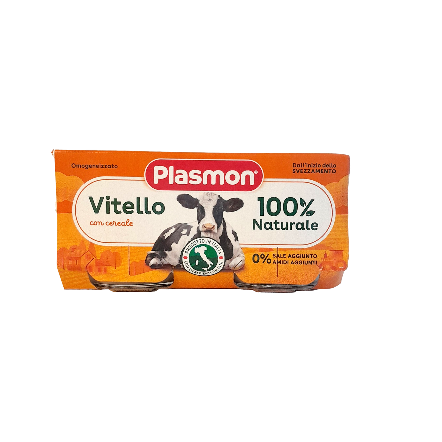 PLASMON BABY FOOD PUREE MEAT GR 80 X 2 VEAL X 12