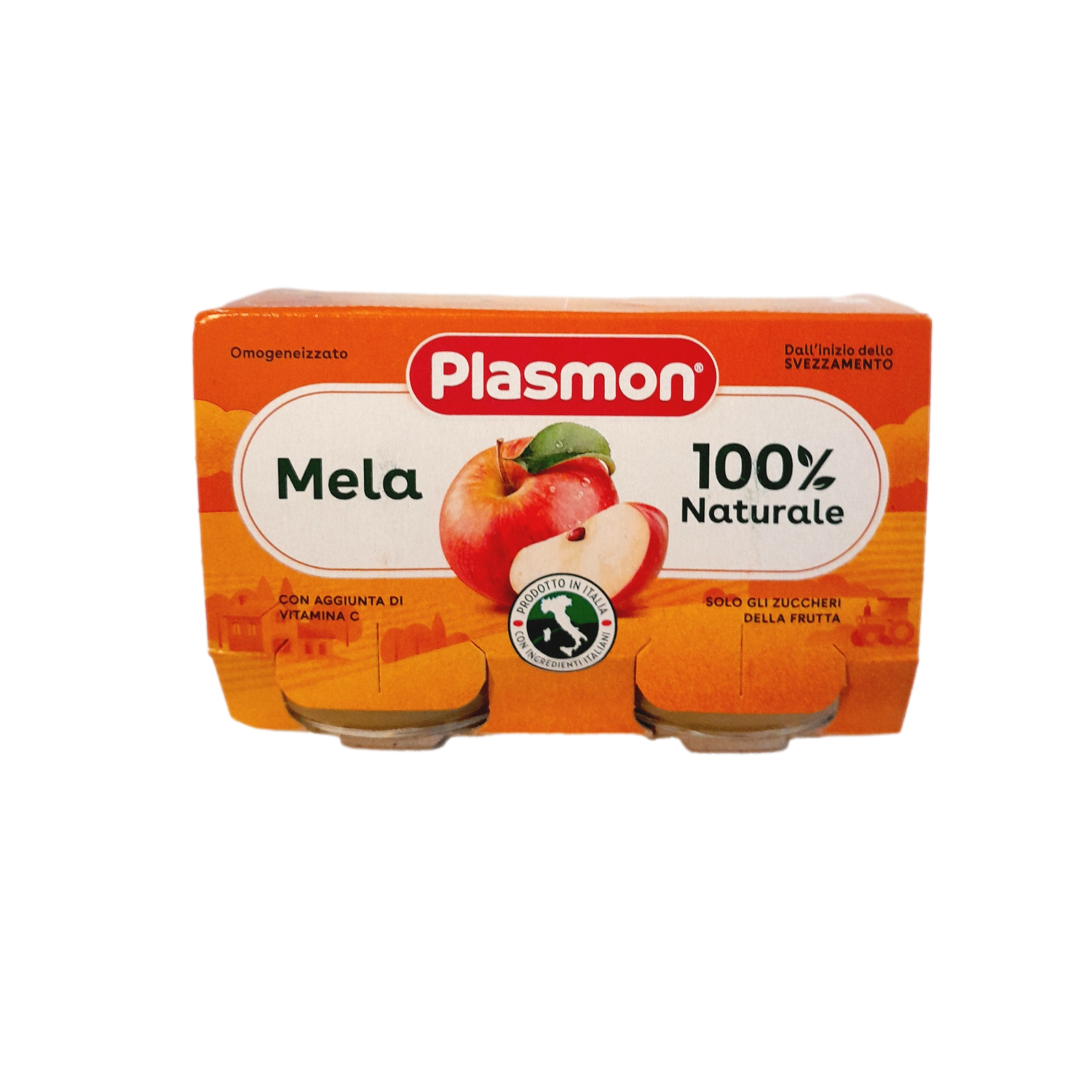 PLASMON BABY FOOD PUREE FRUIT GR 80 X 2 APPLE X 12