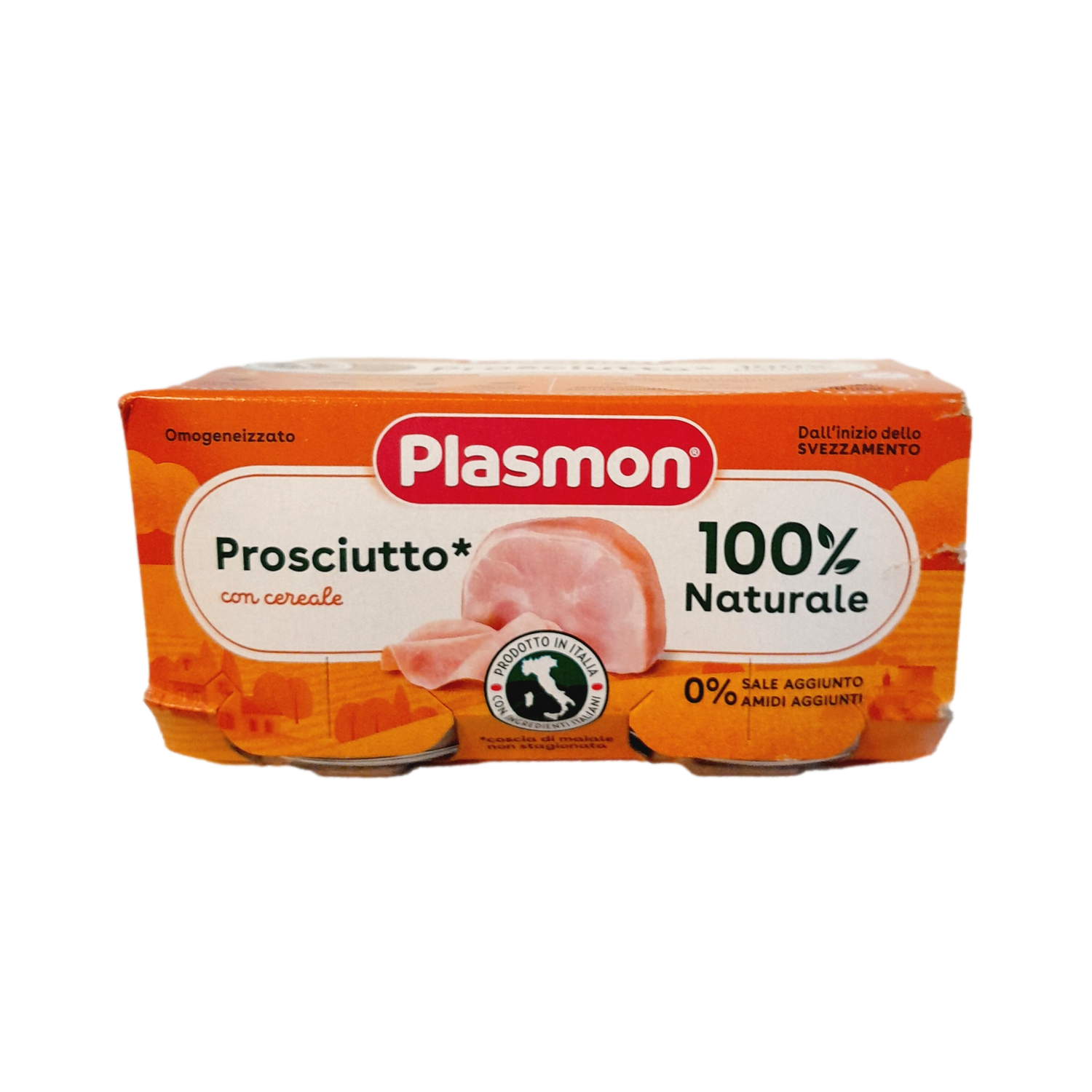 PLASMON BABY FOOD PUREE MEAT GR 80 X 2 COOCKED HAM X 12