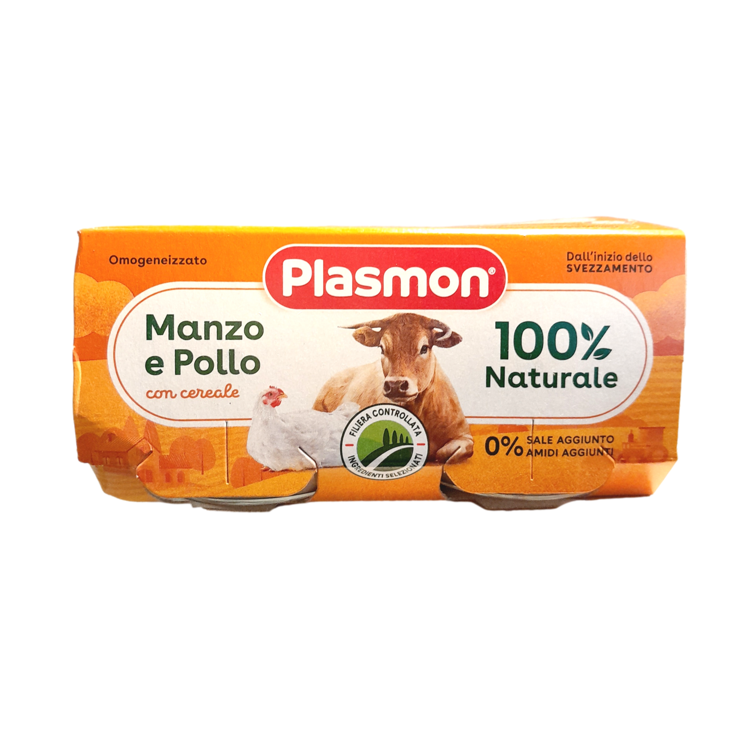 PLASMON BABY FOOD PUREE MEAT GR 80 X 2 BEEF AND CHICKEN X 12