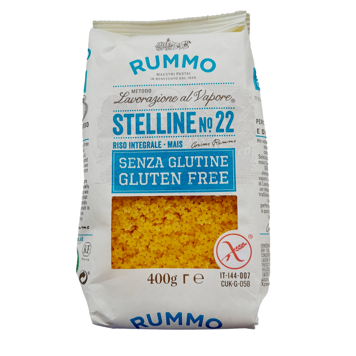 RUMMO PASTA GR 400 GLUTEN FREE STELLINE N 22 X 12