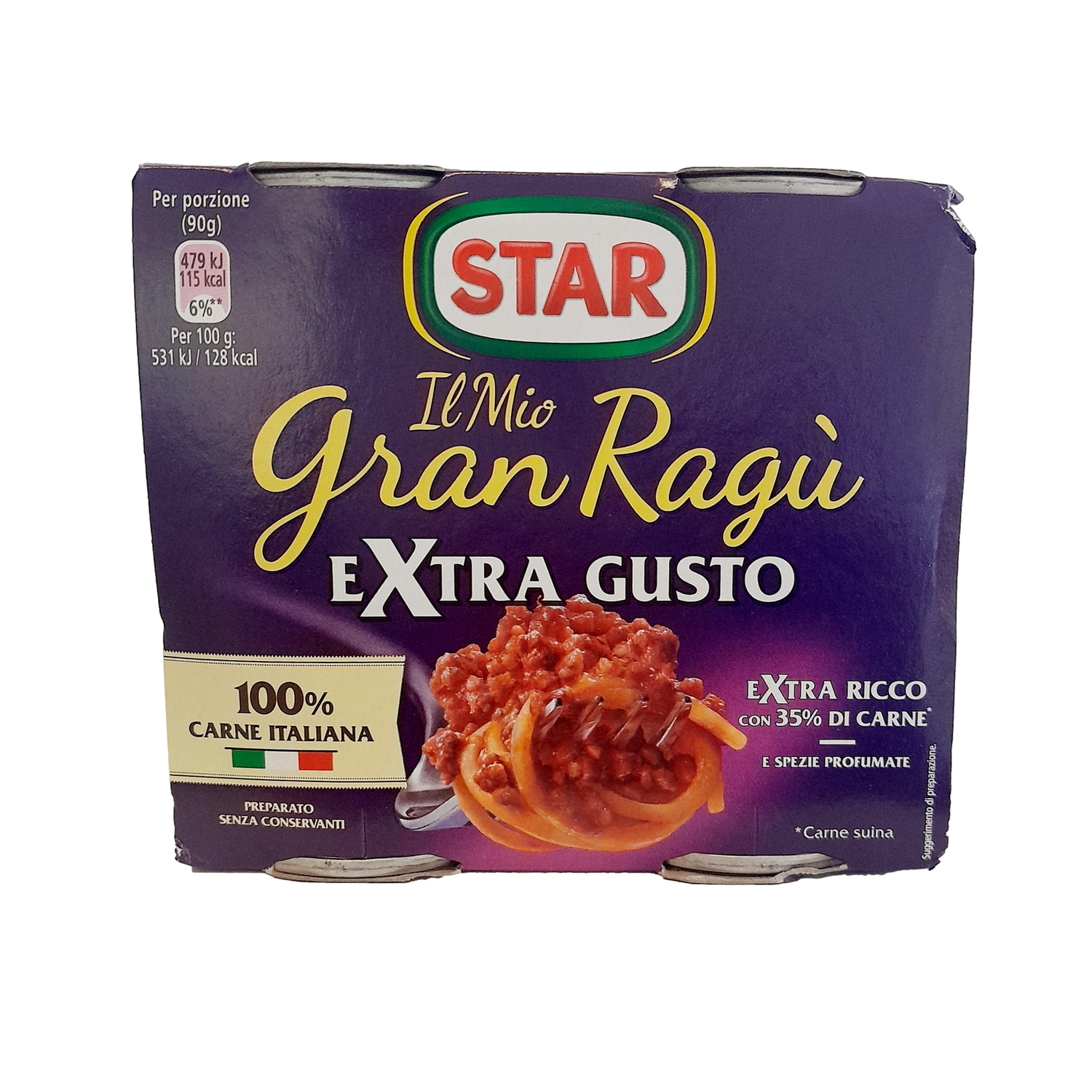 STAR SAUCE GR 180 X 2 GRANRAGU' MEAT EXTRA GUSTO X 12