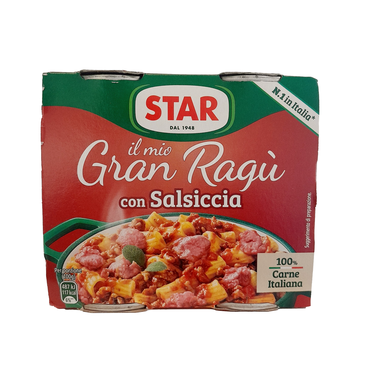 STAR SAUCE GR 180 X 2 GRANRAGU' SAUSAGE X 12