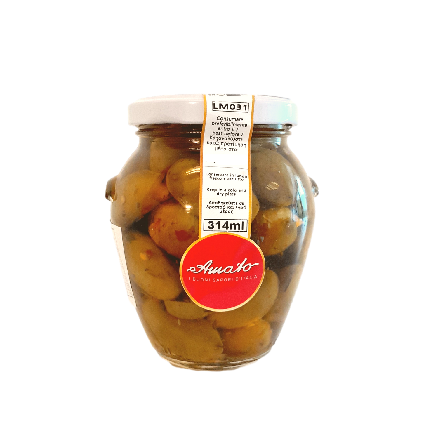 AMATO ML 314 OLIVES BELLA DI CERIGNOLA HOT SPICY X 12