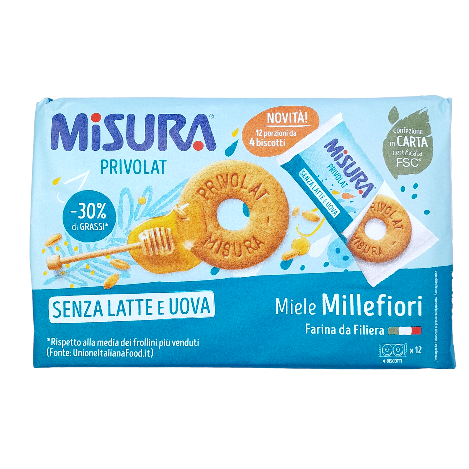MISURA COOKIES GR 400 HONEY NO MILK X 12