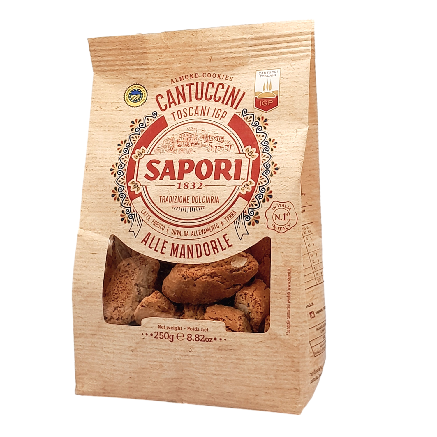 SAPORI COOKIES GR 250 ALMOND CANTUCCINI X 12
