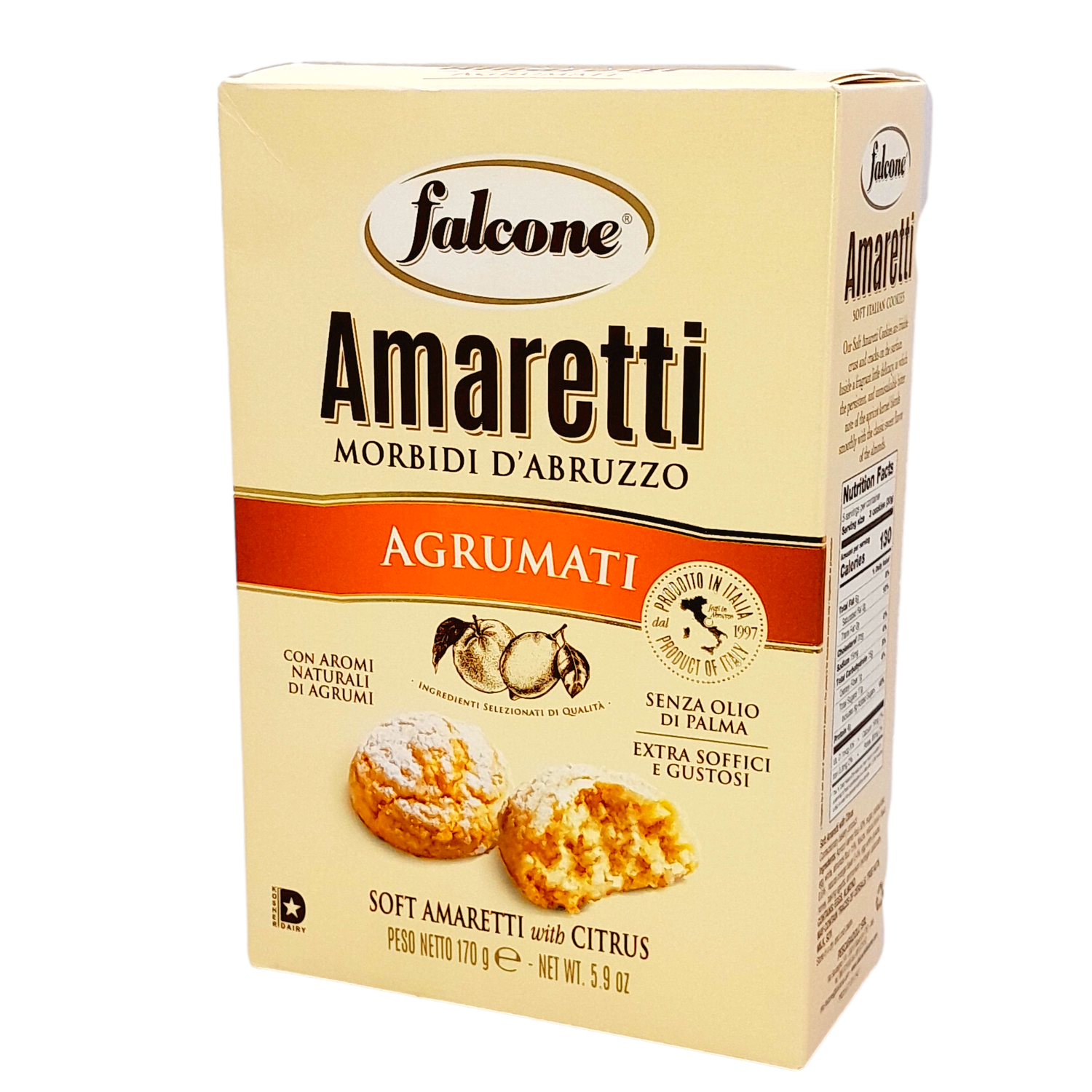 FALCONE AMARETTI PASTRY GR 170 CITRUS FRUITS X 12