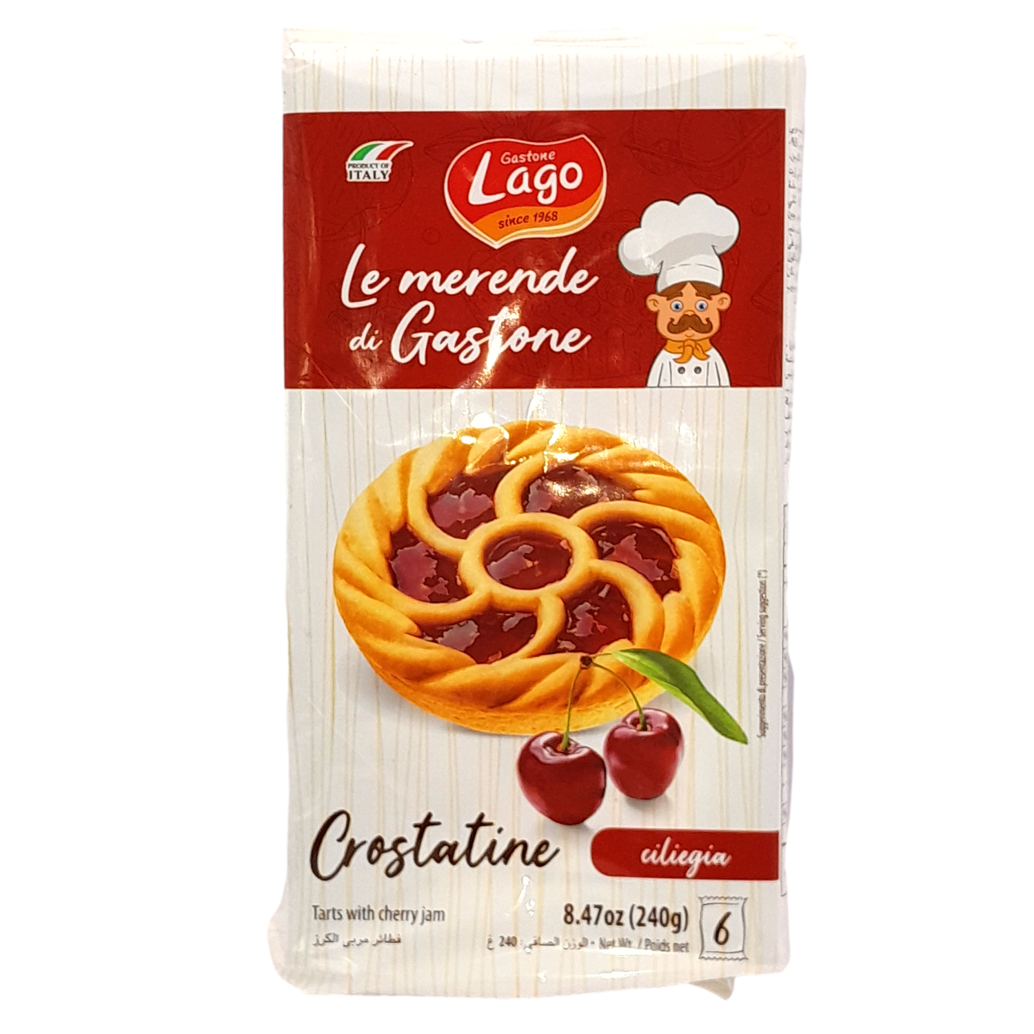 LAGO CAKES CROSTATINE GR 40 X 6 CHERRIES X 20