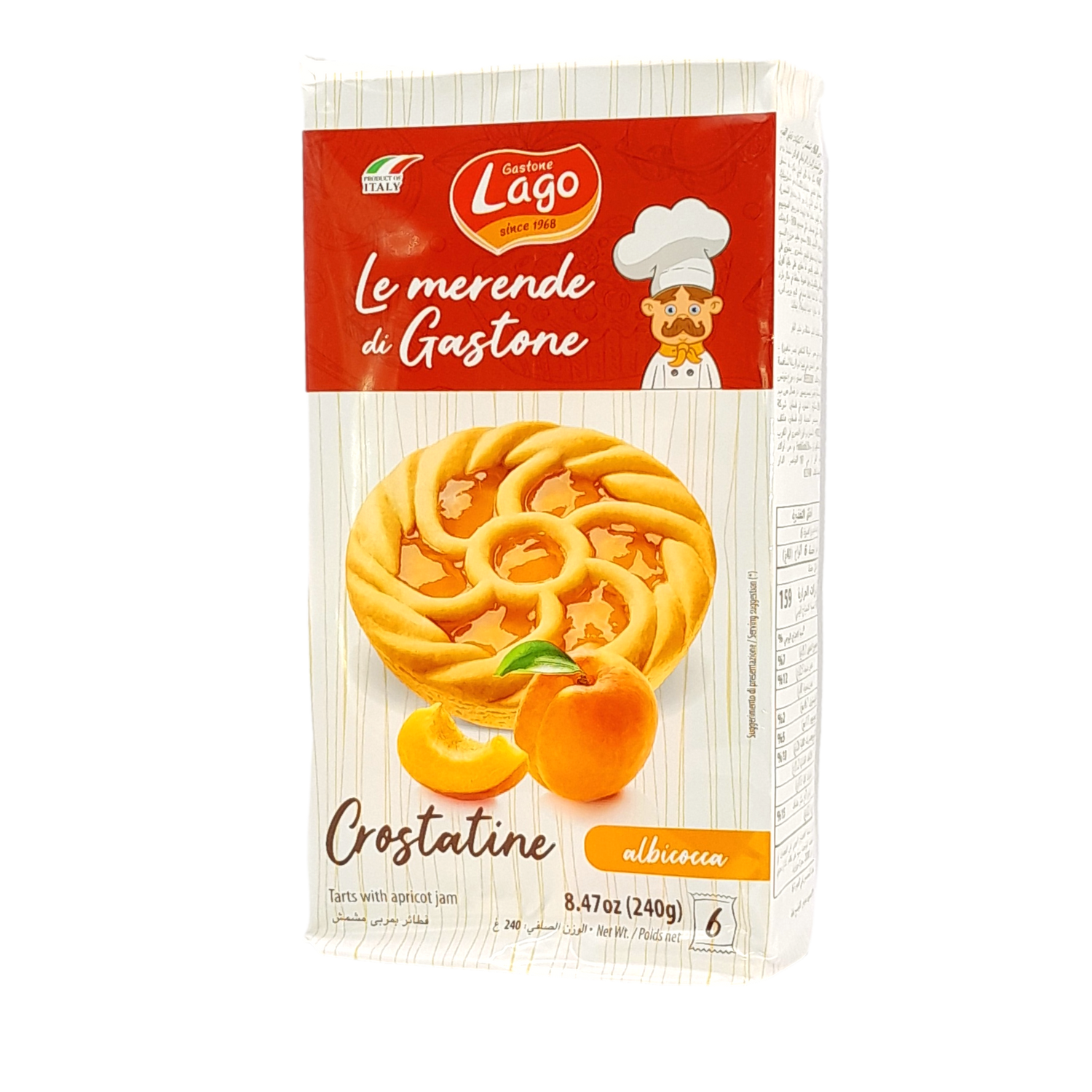 LAGO CAKES CROSTATINE GR 40 X 6 APRICOT X 20