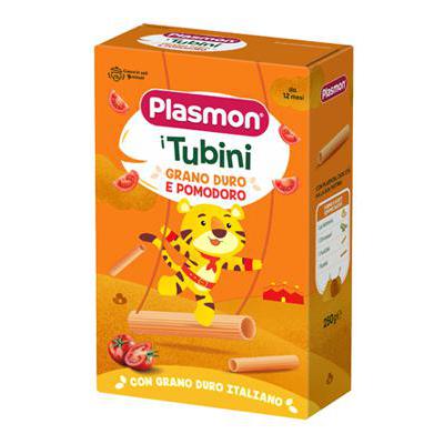 PLASMON BABY FOOD PASTA TUBINI GR 250 WITH DURUM WHEAT AND TOMATO X 12
