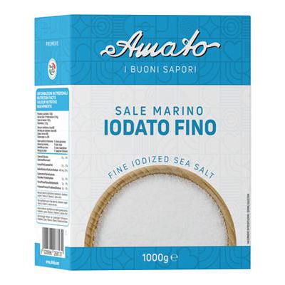 AMATO IODIUM TABLE SALT KG 1 FINE X 12
