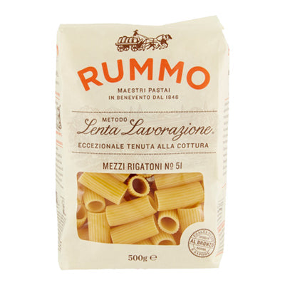 RUMMO PASTA GR 500 MEZZI RIGATONI N 51 X 16