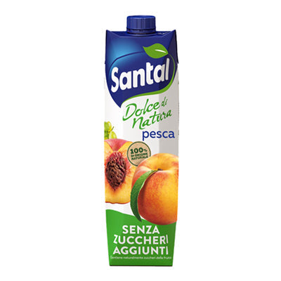 SANTAL FRUIT JUICE LT 1 PEACH NO ADDED SUGARS X 12