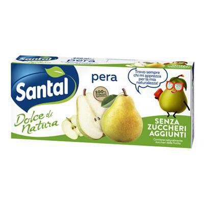 SANTAL FRUIT JUICE ML 200 X 3 PEAR NO ADDED SUGARS X 8