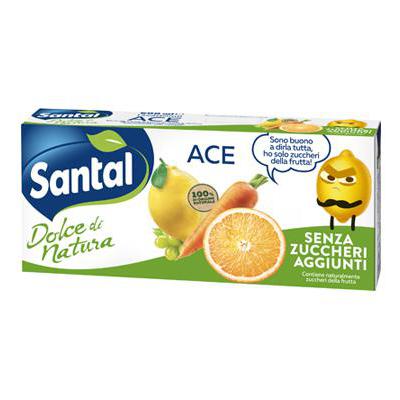 SANTAL FRUIT JUICE ML 200 X 3 ACE NO ADDED SUGARS X 8