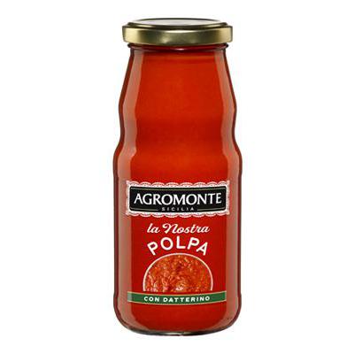 AGROMONTE FINELY CHOPPED PULP TOMATO GR 360 WITH DATTERINI TOMATOES X 12