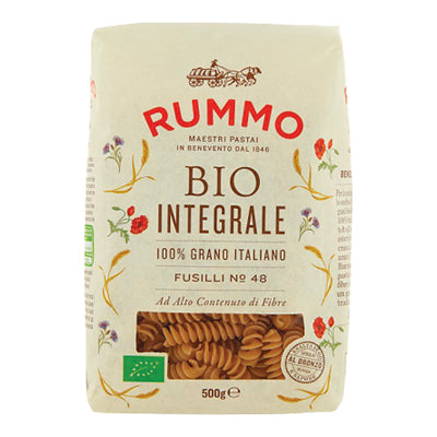 RUMMO PASTA GR 500 WHOLE WHEAT ORGANIC FUSILLI N 48 X 16
