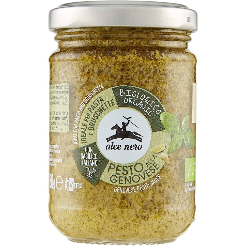 ALCENERO SAUCE GR 130 GENOVESE PESTO ORGANIC X 6