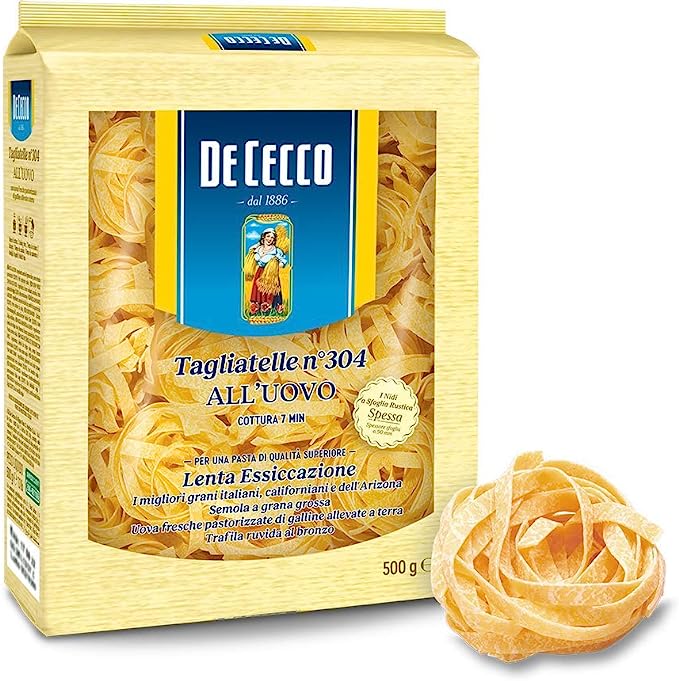 DE CECCO EGG PASTA NIDI GR 500 TAGLIATELLE N 304 X 8