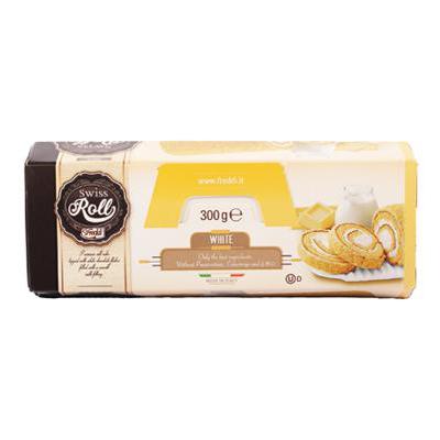 FREDDI CAKE SWISS ROLL GR 300 WHITE X 8