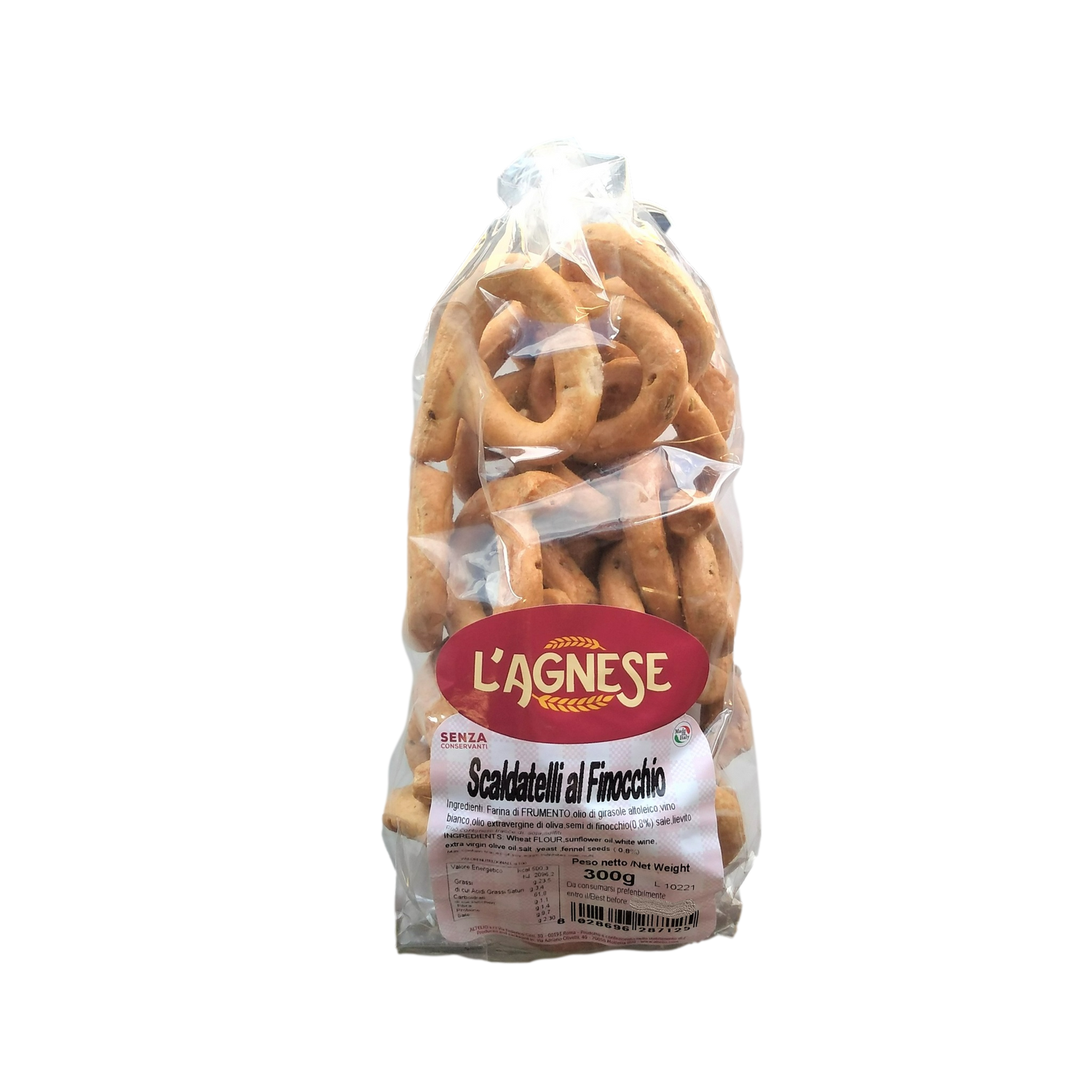 L'AGNESE SCALDATELLI TARALLI GR 300 FENNEL SEEDS X 18
