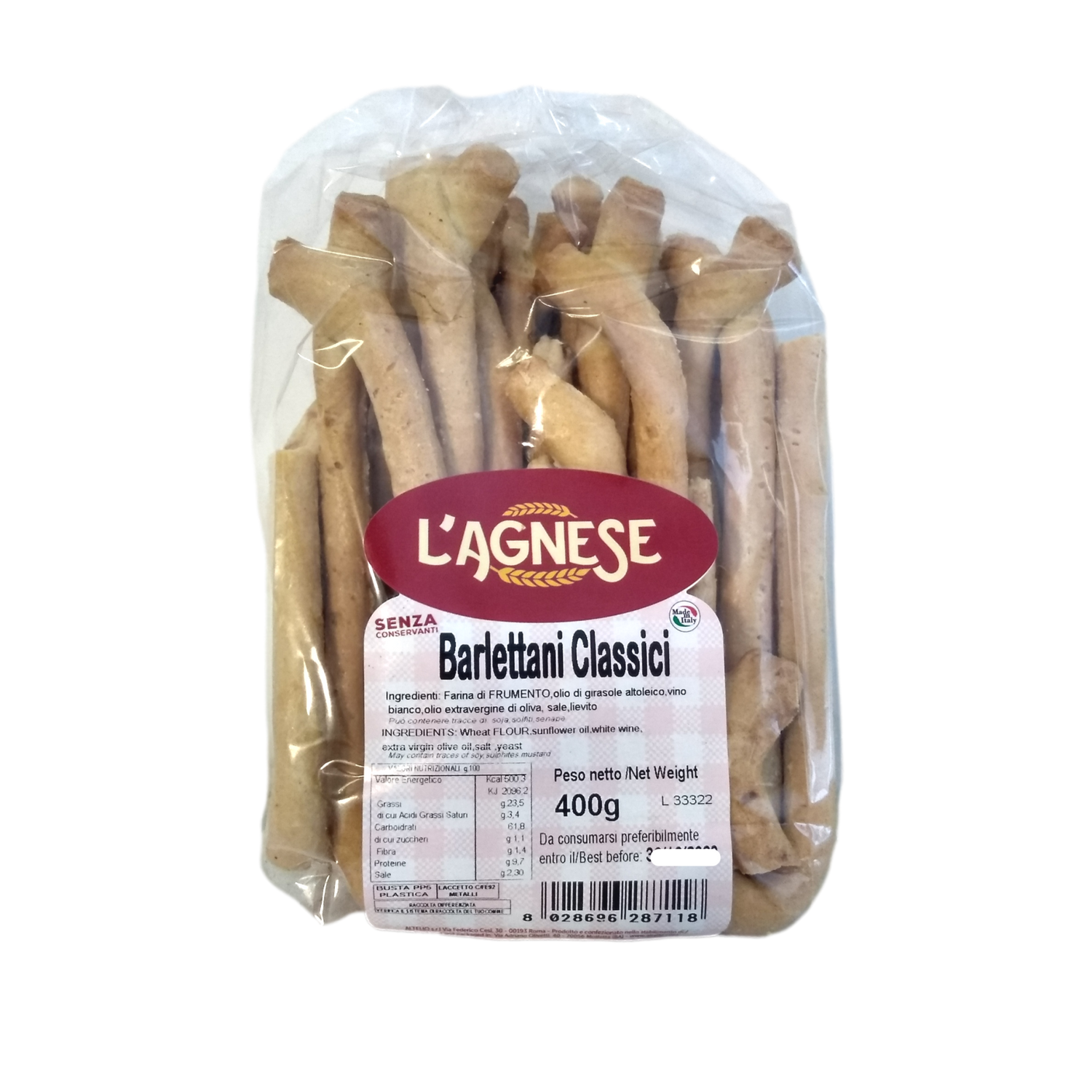 L'AGNESE TARALLI GR 400 BARLETTANI X 12
