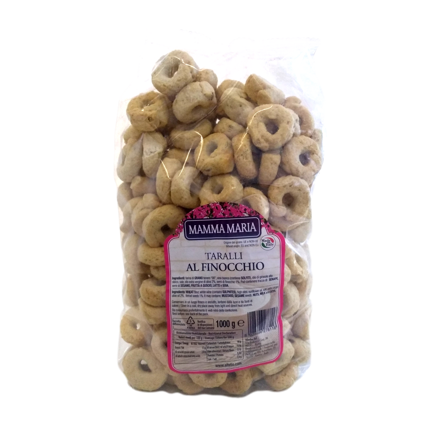 MAMMA MARIA TARALLI KG 1 FENNEL SEEDS X 6
