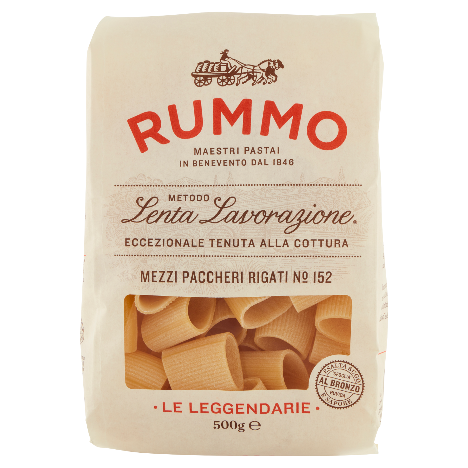 RUMMO PASTA GR 500 SPECIALITY MEZZI PACCHERI RIGATI N 152 X 12